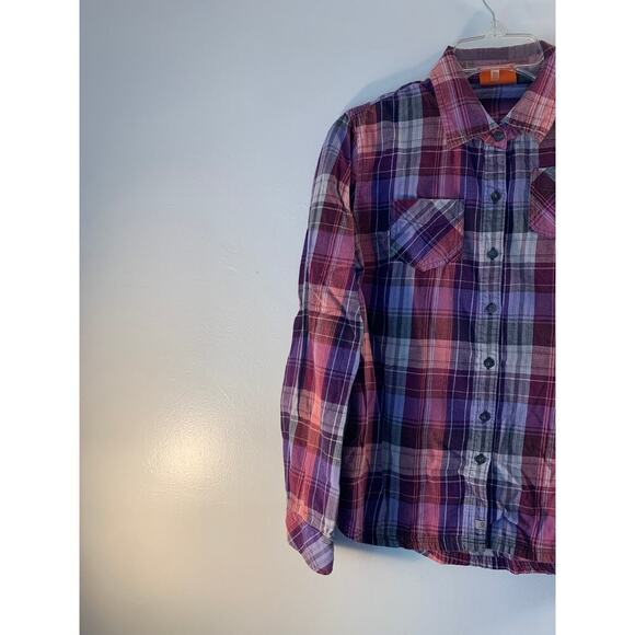 MERRELL Women’s Plaid Casual Button Down Flannel Shirt / Size: Small - Picture 6 of 8